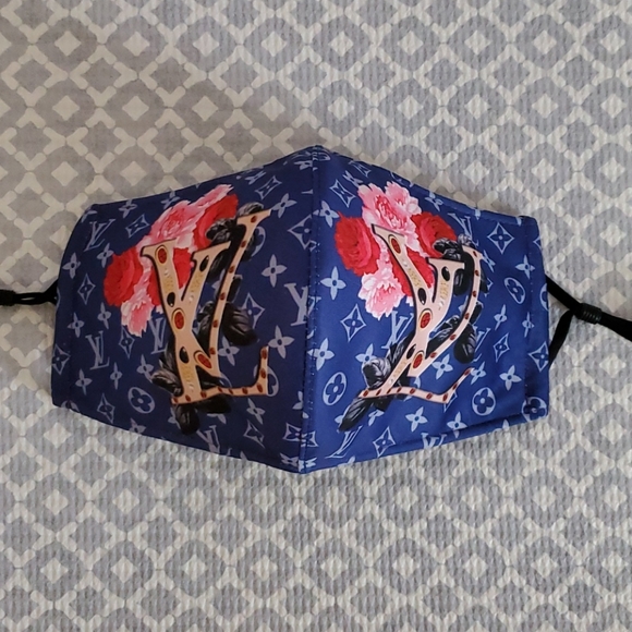 Blue Handmade Face Mask - Picture 4 of 5